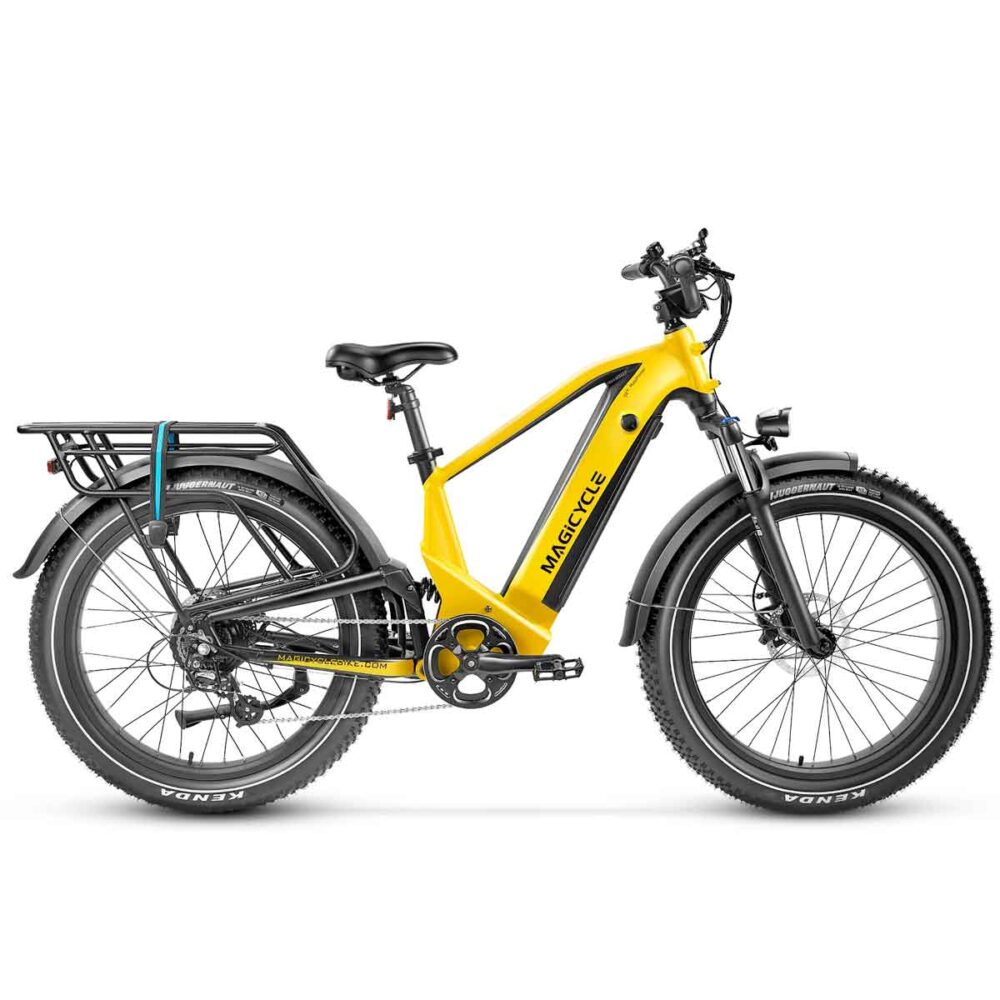 Magicycle Deer full suspension electric bike in Neon Green