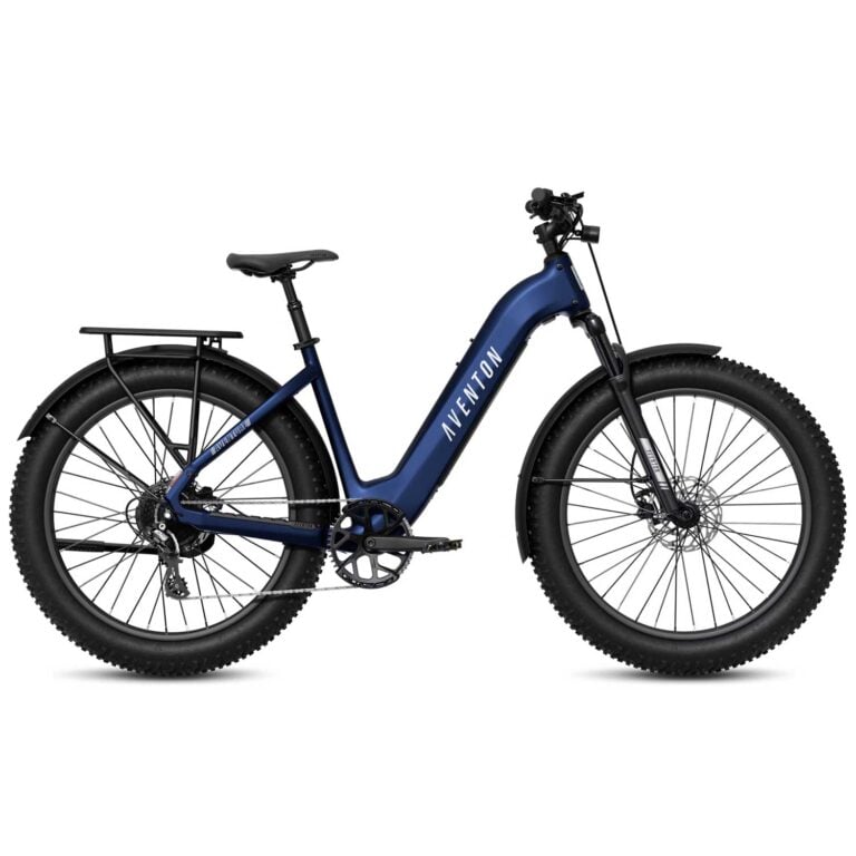 Aventon Aventure 3 Step Thru - Electric Mountain Bike in Cobalt Blue